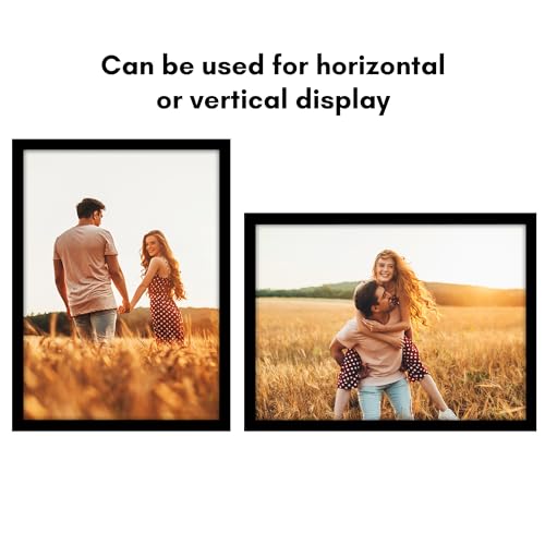 Americanflat 21x29 Picture Frame with Polished Plexiglass - Black Picture Frame - Wide Photo Frames Made of Engineered Wood for Vertical or Horizontal Wall Display - Epic Collection - Black