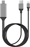 Lightning to HDMI Adapter Cable, MFi Certified Amavasion 1080P HDTV Digital AV HDMI Adapter for Compatible iPhone/iPad Series.