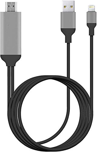 Lightning to HDMI Adapter Cable, MFi Certified Amavasion 1080P HDTV Digital AV HDMI Adapter for Compatible iPhone/iPad Series.