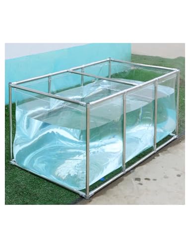 Piscina transparente con soporte de acero inoxidable y diseño plegable 2