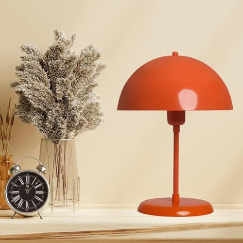 bamyum Lampe de Chevet à Champignon en Métal, Lampe de Bureau et de Table Vintage, Abat-Jour de 24 cm pour Chambre d'Enfant et Adulte, Lustre Salon Rétro,...