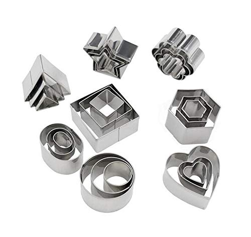 24 Pcs Stainless Steel Cookie Mold Pattern Cookie Cutter Cookie Cake Mold DIY Baking Pastry Tool