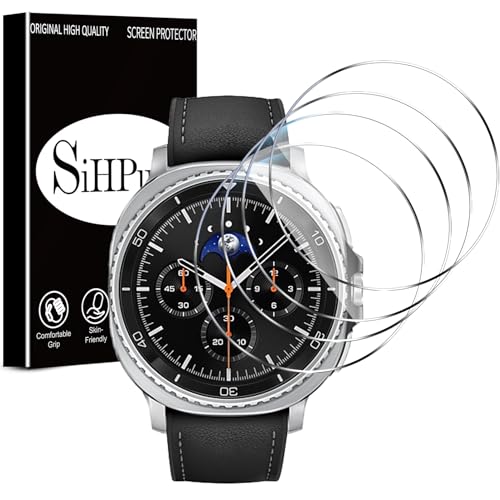 SiHPuoy 4 Pack for Samsung Galaxy Watch 8 Classic 46mm (Bluetooth & LTE) Screen Protector Tempered Glass HD Ultra-thin Anti Scratch Bubble Free Accessories Film for Galaxy Watch 8 Classic 46mm