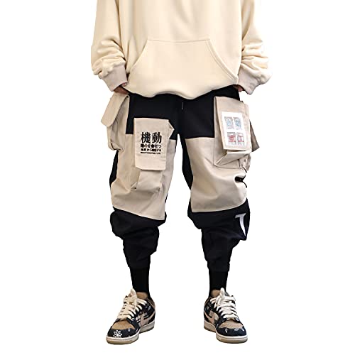 MFCT Men's Japan Streetwear Cargo Joggers (Black, Medium)3