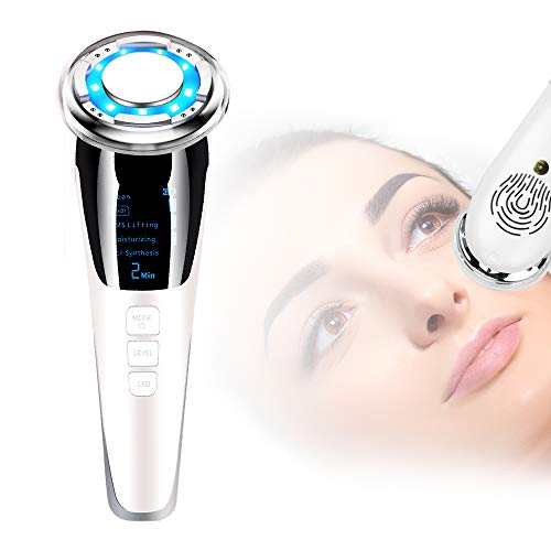 Preisvergleich Produktbild Maxjaa schönheit gerät Skin Care elektrische gesichtmassager USB aufladbare Gesicht Toning gerät 5-modi 3 Level EMS-heiße kalte kompresse led Photon rot blau-licht-Therapie Falten remov