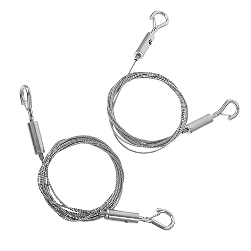 DECOMELODY 2piezas Perchero De Cuerda Para Colgar Ropa Kit De Alambre Para Colgar Cuadros Alambre Resistente De Acero Inoxidable Ganchos Para Cuadros Para Marcos De Fotos y Interiores