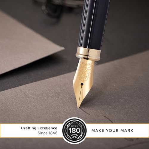 Image of Cross Century II Medalist Refillable Fountain Pen - Medium Point, Black Ink, Presented in a Luxury Gift Box