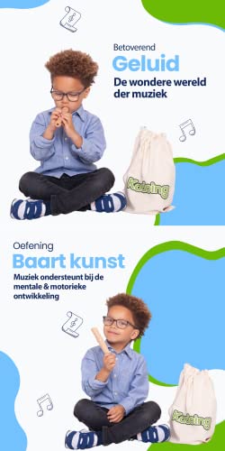Kadoing-18-Delige-Houten-Muziekinstrumenten-Set-Duurzaam-Cadeau-Educatief-Speelgoed-Verjaardag-Thuis-Montessori-School-Triangel-Tamboerijn-Fluit-Blokfluit-Rammelaar-Mondharmonica-Kinderspeelgoed-Muzie
