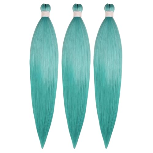 Bright Pastel Aqua Blue Braiding Hair Pre stretched Box Braiding