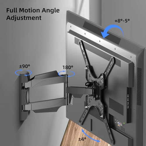 Image of Suptek Adjustable TV Wall Mount Swivel and Tilt TV Arm Bracket for Most 32-55 inch LED, LCD Monitor and Plasma TVs up to 70lbs VESA up to 400x400mm (MAFD-L400)