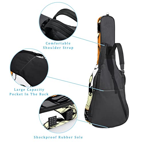 Housse de protection rembourrée pour guitare classique et acoustique Motif tête de mort, Multicolore 01., 42.9×16.9×4.7… - Les Beatles, Paul McCartney, John Lennon, RIngo Starr, George Harrison Housse de protection rembourrée pour guitare classique et acoustique Motif tête de mort, Multicolore 01., 42.9x16.9x4.7… – Image 4