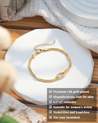 Image of Tarsus Love Knot Friendship Bracelets, Best Friend Jewelry Gifts for Women