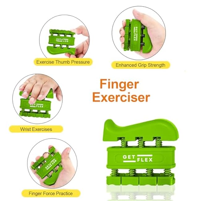 Grip Strength Trainer (6 Pack) - Forearm Strengthener - Hand Gripper Strengthener - Stress Relief Ball and Adjustable Spring Resistance Ranging From 11 To 132 Lbs(5 To 60kg)