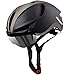Shinmax Casco Bicicleta,Casco Bicicleta Adulto para con Magnética Visera,Casco MTB con Luz LED Recargable & Cuerda de Seguridad Reflectante,Cascos Bicicleta Montaña,Casco de Bicicleta 57-62CM (RC-088)