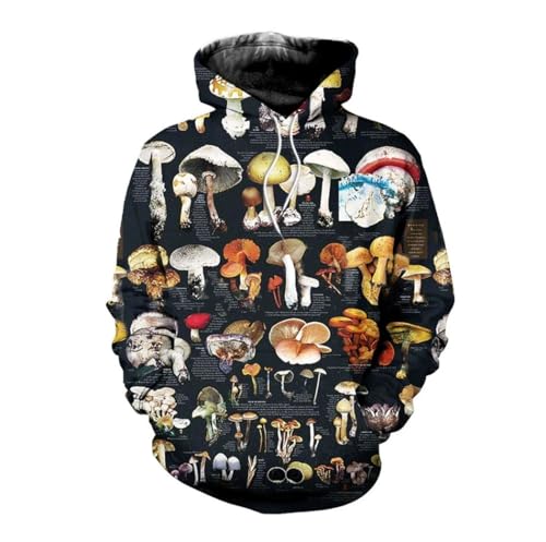 Sweat à capuche champignon camouflage imprimé 3D pull Harajuku drôle