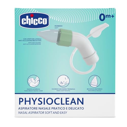 Chicco PhysioClean Kit Aspiratore Nasale Neonato 0m+, Soluzione Igiene Nasale,...