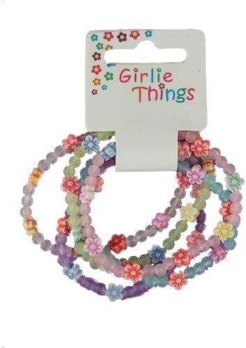 Bracelets fleurs givres pour filles - Lot de 5