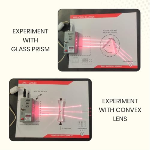 Image of SBT Ray box with Adaptor | Ray Box with 5, 3 & 1 Light Beam configration in Red Colour | Light and Optics Class Demo Kit SBT (Class 9-12)