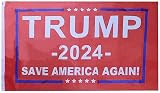 3x5FT 2024 Donald Trump Save America Again Flag Red MAGA Patriot USA 100D