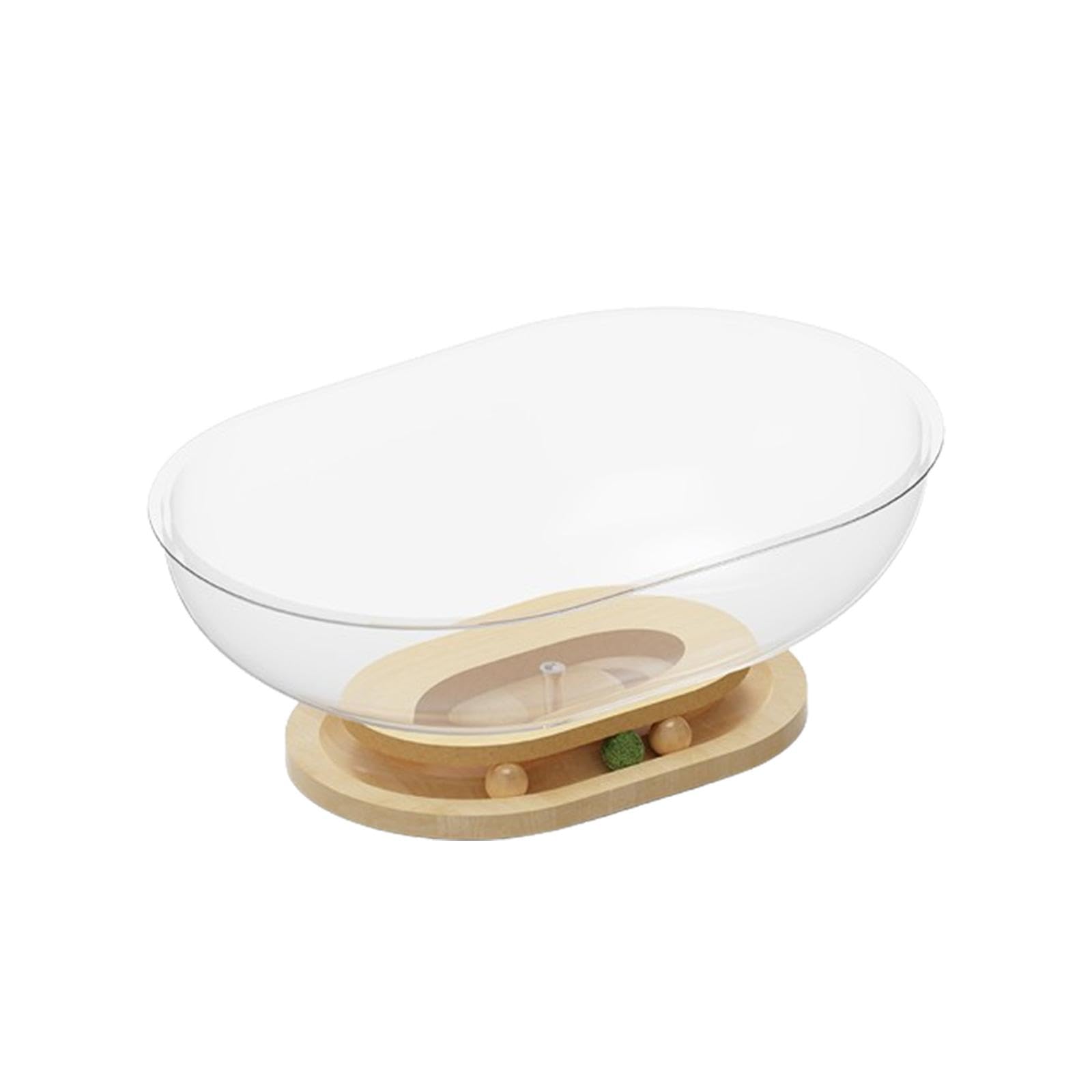 Generic Space Capsule Cat Bed Indoor Cats Kitten Nest Activity Centre Easy Cleaning Small Pets Bed Toy Transparnt Cat House for Kitty, 50cmx30cmx18cm, Clear