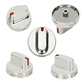 Upgrad DG94-01431A DG64-00472G for Samsung Gas Stove Knobs,fit for NX58R4311SS/AA NX58F5500SS/AA NX58F5700WS/AA NX58F5700WS/AC,Replace PD00044876 AP6037365 DG64-00347G ect,5Pcs Full Metal 3 YR WAR