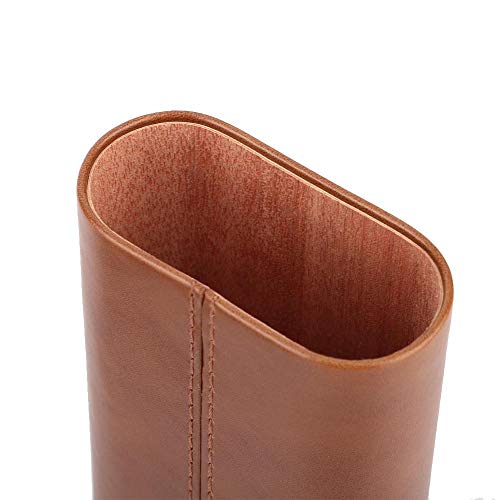 Estojo de 3 dedos para charutos com cortador, caixa de umidificador de charutos de couro forrado com
