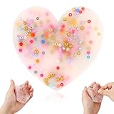 Fidget Pads zum Hautzupfen, Sensorisches Spielzeug zum Hautzupfen Fidget Pad aus Kunststoff Fidget-Pad zur Vorbeugung von Hautzupfen Fidget für Kinder und Erwachsene zum Stressabbau (Herz)