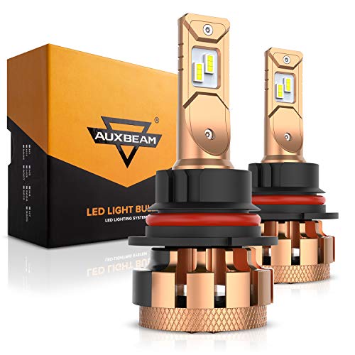 Auxbeam 9007 LED Headlight Bulbs F-16 Plus Series LED Headlights with 2 Pcs of 9007 Led Headlight Conversion Kits 70W 7000lm High Brightness SMD LED Chips Driving Light (Pack of 2)