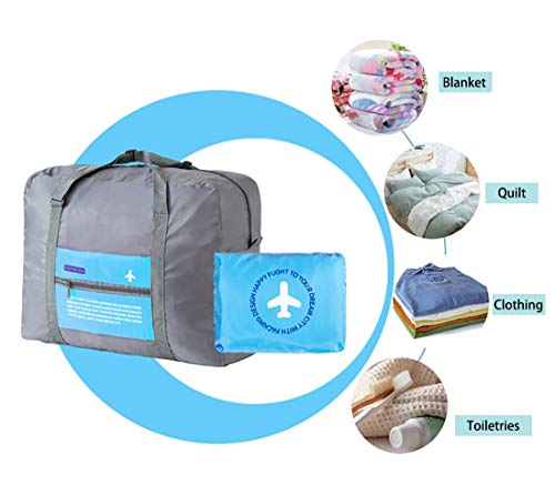 Image of KPS Travel Foldable Nylon Duffle Tote Bag Portable Waterproof Handbag Folding Sport Weekend Shopping Luggage Bag Gym Sports Bag