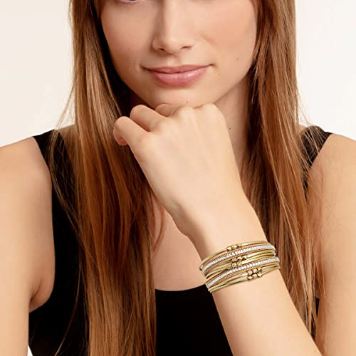 Multi-layer Leather Bracelets Multi-strand Wrap Bracelets Handmade Braided Rope Cuff Bangle with Magnetic Buckle Jewelry3