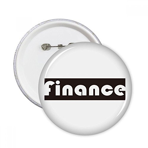 Pins Rond Noir Finance Badge Bouton Vêtements Décoration
