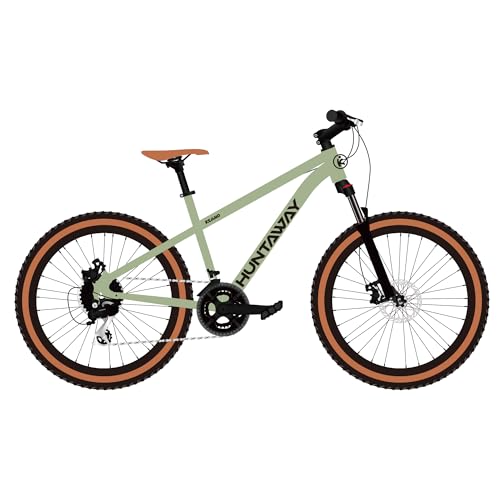 KEANO Huntaway 20 Inch Kids Bike for Boys & Girls Ages 7-10 Years 20' Hardtail Mountain Bike for Kids with Aluminum Frame and 7-Speed Drivetrain 20 inch Bicycle Green