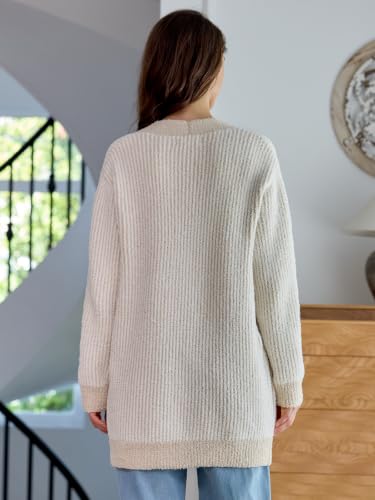 Image of Snuggle Sac Cardigan Sweaters for Women with Pocket Trendy Casual Long Sleeve Tops Open Front Fall Winter Coats