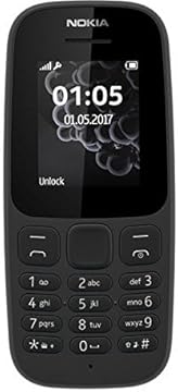 BRAND NEW NOKIA 105 SIM FREE DUAL SIM 1 8 INCH MOBILE PHONE 2017 EDITION BLACK FM RADIO LED GAMES sold by PHONES 4U LTD