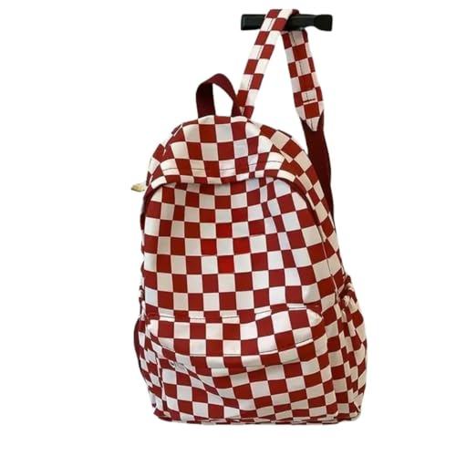 Mochila a cuadros con bloques de colores para niñas de escuela y oficina