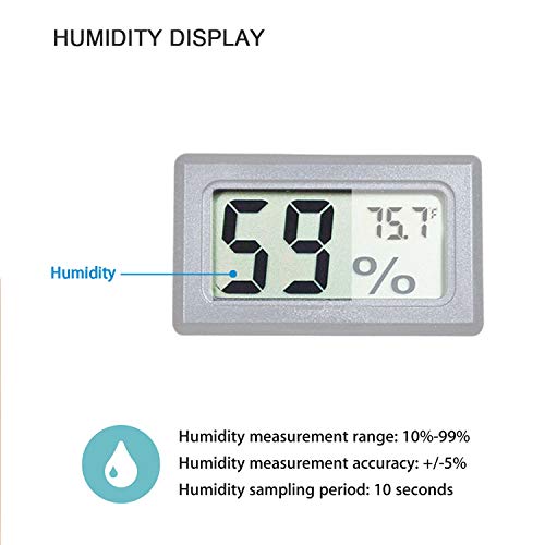Veanic GCM-131 4-Pack Mini Digital Temperature Humidity Meters Gauge Indoor Thermometer Hygrometer Lcd Display Fahrenheit thumb #3