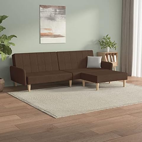 Tidyard Sofá Cama de 2 plazas con Reposapiés Cover