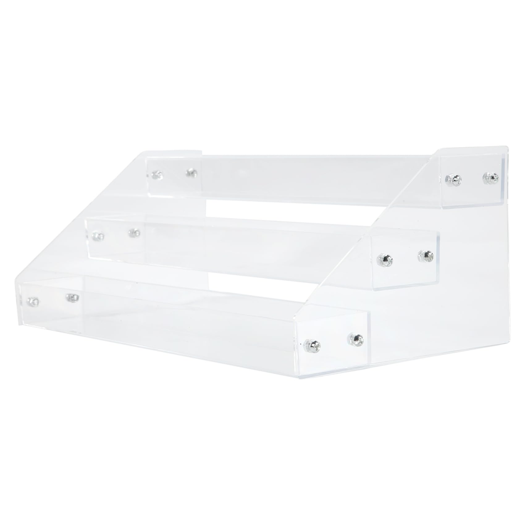 Vjsujehgy 3 Tier Clear Acrylic CD Holder Cascading CD Storage Rack