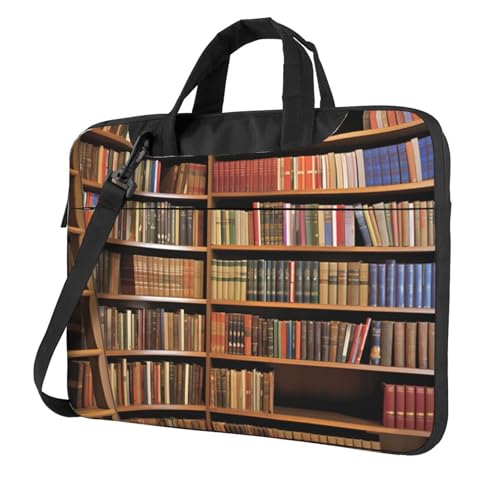 Sac pour ordinateur portable imprimé bibliothèque bandoulière école