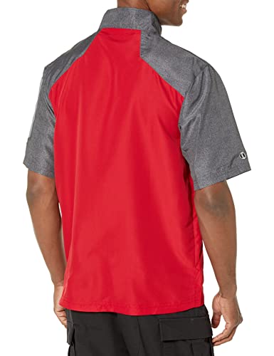 Image of Holloway Unisex Ultra-Lightweight Aero-TecO Raider Short-Sleeve Warm-Up Pullover-Carbon PRT /Blck