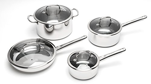 BergHOFF 2211097 8-Piece Earthchef Boreal Cookware Set, Silver