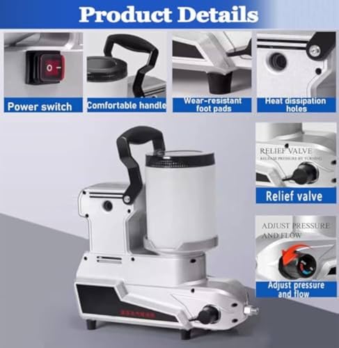 Elektryczny pistolet natryskowy, wysokociśnieniowy bezpowietrzny agregat malarski, 1600 W z wężem 5 m, 2,5 l/min, 3 regulowane prędkości do wnętrz i na zewnątrz, projekty malarskie DIY