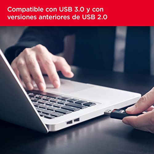 SanDisk Ultra Pendrive 128 GB Memoria Flash USB 3.0 (Velocidadhasta 130 MB/s, SecureAccess Software, Protección de contraseñas) Negro - Imagen 5