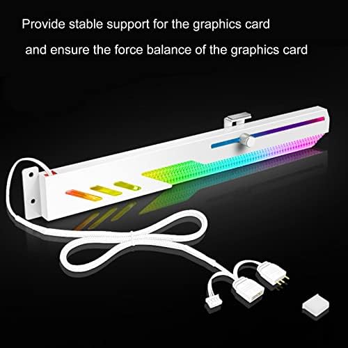 Soporte para Tarjeta Gráfica Blanco con RGB miniatura 3