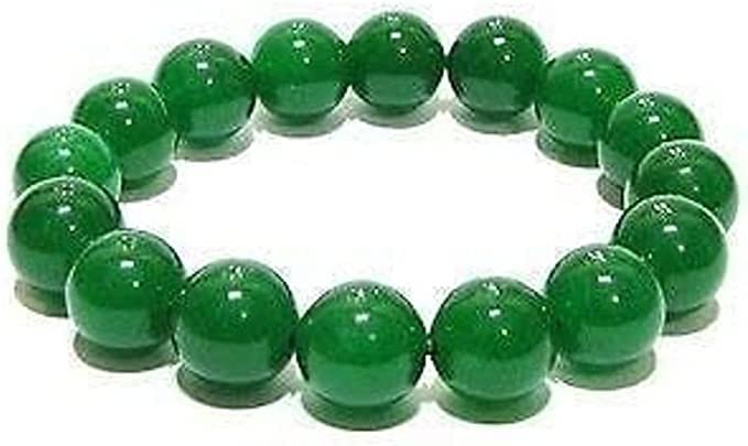 Bracelet en pierre vert émeraude et perles de 8mm, un bijou d'exception