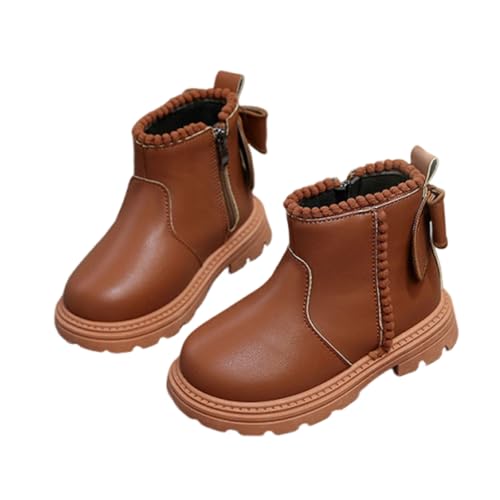 Toddler Girls Combat Ankle Boots Kids Fall Winter Athletic Hiking Work Boots Waterproof Leather Outdoor Shoes3
