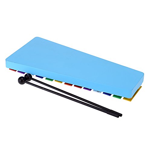 KKmoon 13 Bar Kid's Glockenspiel xilofone nota colorida de instrumento de percussão educacional bri