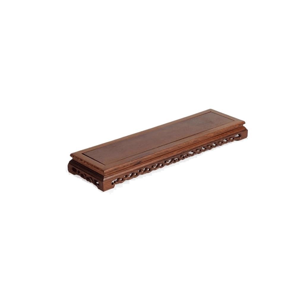 Support pour plantes et base pour bonsaï en bois rectangulaire