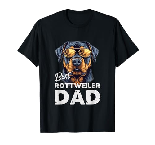 Herren bester Rottweiler Hundepapa Geschenke für Hundehalter T-Shirt
