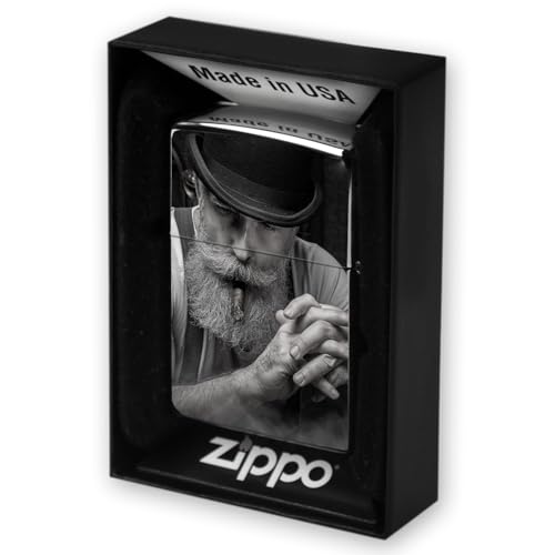 Contento Feuerzeug mit Gravur | Chrom | Sturmfeuerzeug Fotogravur | Dein Foto und Text auf graviert | Geschenkidee für Ihn oder Sie | Geschenk zu...